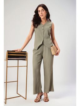 Twenty Dresses by Nykaa Fashion - Womens Light Green Textured Co-Ord Set