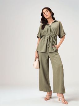 Twenty Dresses by Nykaa Fashion - Womens Light Green Textured Co-Ord Set