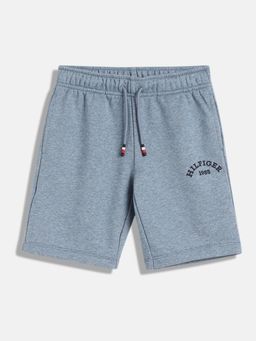 Tommy Hilfiger - Boys Logo Regular-Fit Cotton Blue Shorts