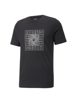 Puma - Reflective Graphic Men Black T-shirts