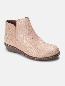 Marc Loire - Women Rose Gold Textured Boots