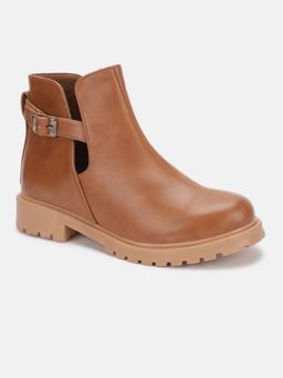 Marc Loire - Women Tan Solid Platform Boots