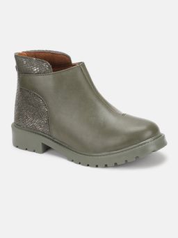 Marc Loire - Women Olive Solid Platform Boots