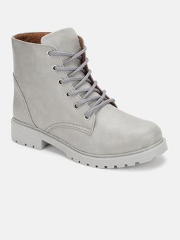 Marc Loire - Women Grey Solid Platform Boots