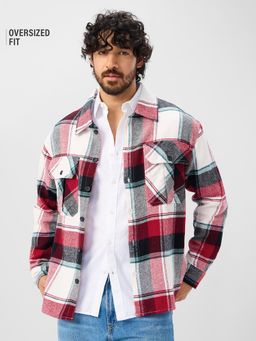 The Souled Store - Multi-Color Checks Oversized Fit Jacket