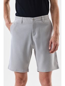 Snitch - Grey Solid Regular Fit Shorts