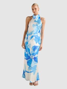 Forever New - Clementine Halter Neck Satin Maxi