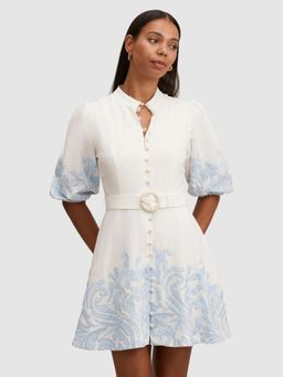 Forever New - Eva Embroidered Mini Dress with Belt