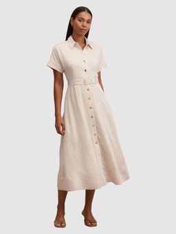 Forever New - Emma Stripe Shirt Midi Dress with Belt