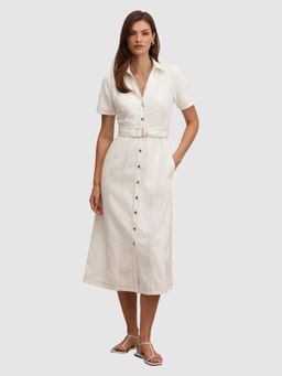 Forever New - Josephine Short Sleeve Denim Dress with Belt