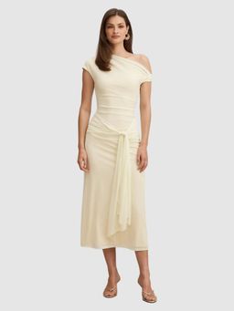 Forever New - Piper Draped Tie Mesh Midi Dress