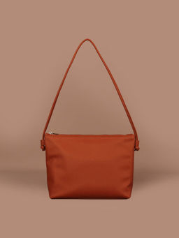 The House Of Ganges - Slindon Vegan Leather Sling Handbag Cinnamon Red (M)