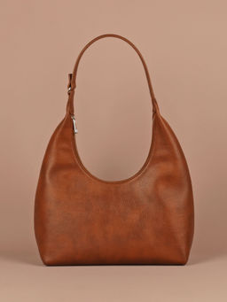 The House Of Ganges - Katie Medium Vegan Leather Shoulder Handbag Oxide Brown (M)