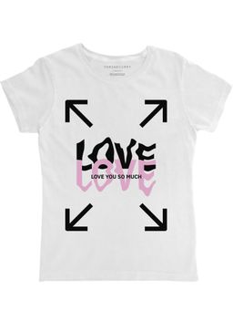 THREADCURRY - Quotes Girls White Printed Crew Neck T-shirt