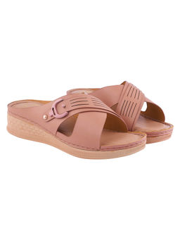 Shoetopia - Comfortable Peach Doctor Sole Sandals for Girls