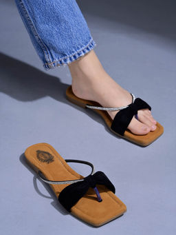 Shoetopia - Stylish Casual Black Flats for Girls