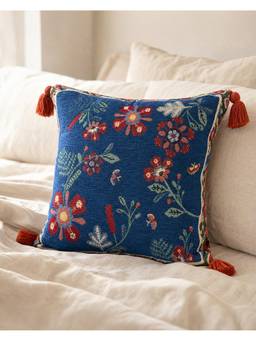 Chumbak - Blooming Woods Jacquard Forest Folklore Cushion Cover