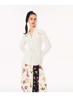 TWIST by Ipekyol - Off White Shirt With Belt