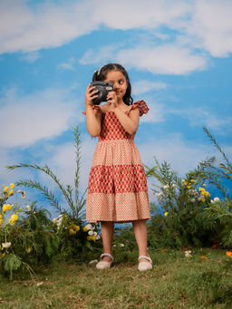 Vastramay - Printed A-Line Fit Dress