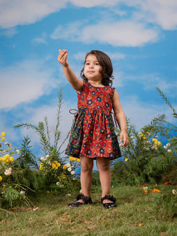 Vastramay - Printed A-Line Fit Dress