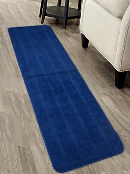 Saral Home - Soft Microfiber Anti-Slip Bedside-Kitchen Runner-Blue-50X180 Cm