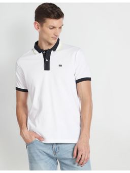 Arrow Sports - Contrast Collar Solid Polo T-Shirt