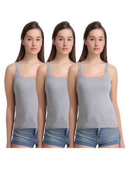 Leading Lady - Pack Of Three Camisoles In Each Has Shoulder Straps - Grey