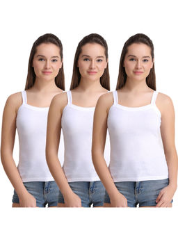 Leading Lady - Pack Of Three Camisoles In Each Has Shoulder Straps - White