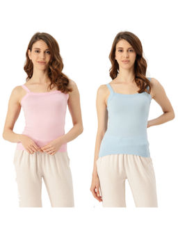 Leading Lady - Women Pack Of 2 Cotton Solid Camisole - Multi-Color