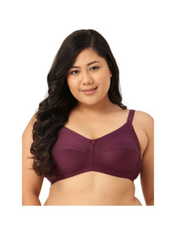 Leading Lady - Woman Everyday 100% Cotton Non Padded Purple Full Coverage Bra