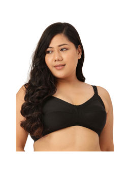 Leading Lady - Woman Everyday 100% Cotton Non Padded Black Full Coverage Bra
