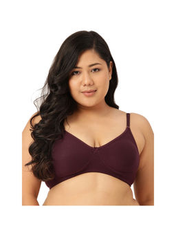 Leading Lady - Woman Everyday Cotton Non Padded Purple Full Coverage Bra