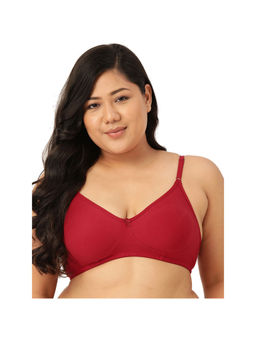 Leading Lady - Woman Everyday Cotton Non Padded Maroon Full Coverage Bra
