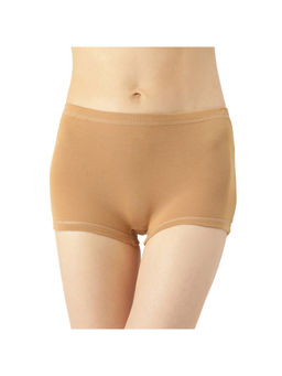 Leading Lady - women Brief Pack of Single Cotton Elastane Low-Rise Solid Boy Shorts - Nude