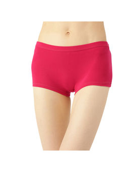 Leading Lady - women Brief Pack of Single Cotton Elastane Low-Rise Solid Boy Shorts - Pink