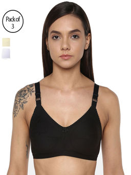 Leading Lady - 3 Pcs Full Coverage Bra - Multi-Color