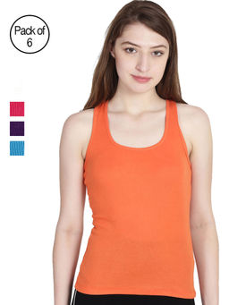 Leading Lady - Pack Of 6 Cami Top - Multi-Color