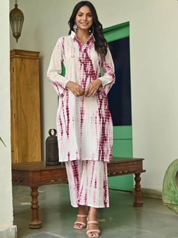 Lavanya The Label - Pink Shibori Kurta (Set of 2)