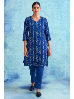 Folksong - Blue Printed Kurta