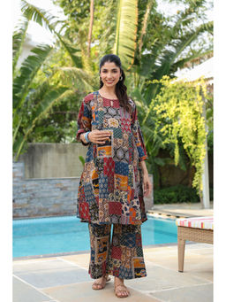 CRAFIQA - Vintage Patchwork Cotton Maternity - Nursing Co-ord Set