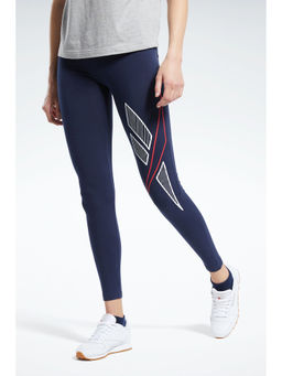 Reebok - Navy Blue Womens Classics Big Vector Leggings