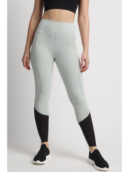 Reebok - Grey Power Run Colorblock Tights
