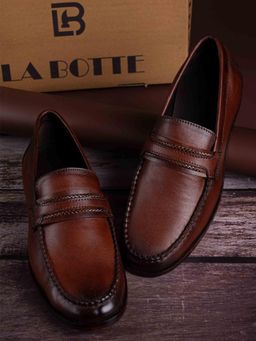 La Botte - Men Brown Solid Formal Loafers