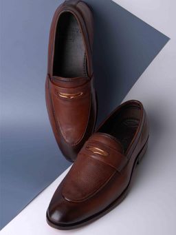 La Botte - Men Brown Perforated Formal Loafers