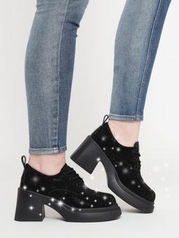 Truffle Collection - Black Embellished Sneakers