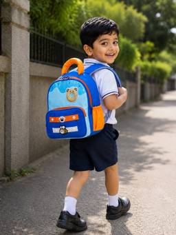 Little Surprise Box - Orange Blue Donut Backpack for Toddlers & Kids (2-6 Years)