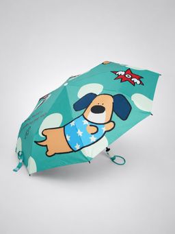 Little Surprise Box - Mint Green Puppy Auto Open & Close Rain & Sun Umbrella (16 Years And Above)