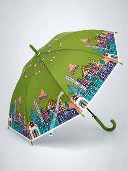Little Surprise Box - Green Mexico Landmark Print Umbrella for Teens & Adults (16 Years And Above)