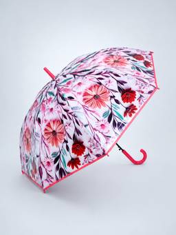 Little Surprise Box - Pink Floral Tile Print Umbrella for Teens & Adults (16 Years And Above)