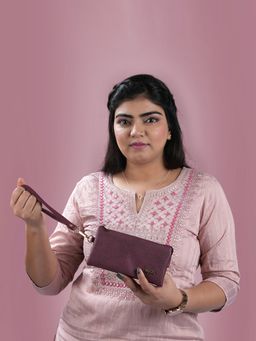 Mochi - Solid-Plain Maroon Wallet